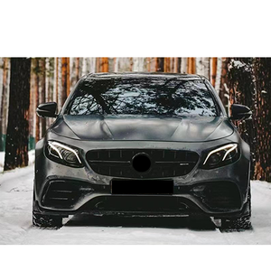 XLstyling Car Conversion Facelift Diffuseur de pare-chocs avant et arrière avec embout d'échappement Kit de carrosserie E63 Look pour <span class=keywords><strong>Mercedes</strong></span> Benz W213 17-20 - Product Image 4