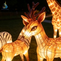 Zigong Fabrik Maßgefertigte Wasserdichte Giraffen-, Zebra- und Hirsch-Laternen für Safari-Parks und Wildtier-Nachtshows