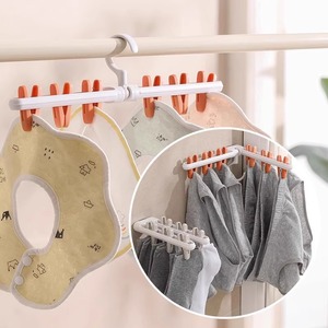 Clothes Drying Rack With Clips For Socks And Underwear Hook Type Multi Functional Hanging Organizer Rectangle Single Bar - Product Image 2