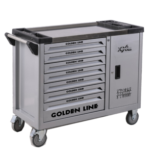 2022 auto repair garage roller cabinet 7-drawer tool cabinet workshop tool storage silver tool trolley