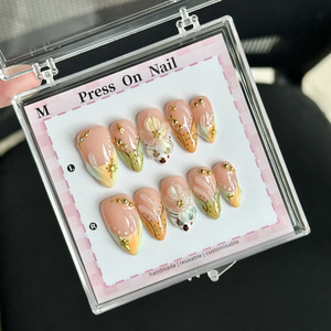 Vente en gros usine à prix abordable : <span class=keywords><strong>Faux</strong></span> ongles 3D à presser, assortiment de haute qualité, formes Cercueil moyen, Amande, French Manucure, pour femmes - Product Image 6
