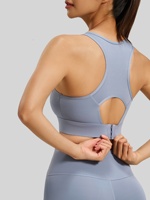 Soutien-gorge de sport pour femme avec bretelles réglables, dos en V, fermeture à pression, antichoc, pour fitness et yoga