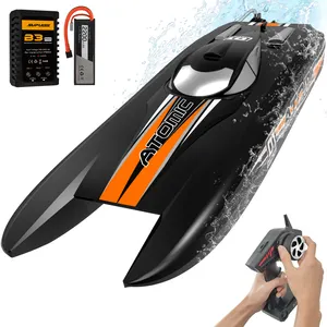 Brushless RTR RC Racing Boat High Speed Electronic Remote Control Boat for Adults and Kids(79206 AtomicX)