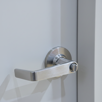 Porte battante en acier et verre coupe-feu 20-180 min, finition minimaliste, usage commercial intérieur, garantie 3 ans, pour hôpitaux et entrepôts