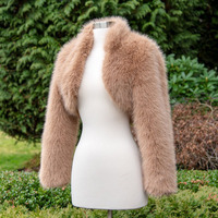 Veste courte en fausse fourrure à manches longues et à points ouverts, style décontracté pour l'automne et l'hiver, pour femme
