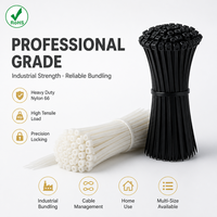 Bridas de nailon autoblocantes negras resistentes a los rayos UV PA66 para agrupación de cables eléctricos con control de calidad ISO9001