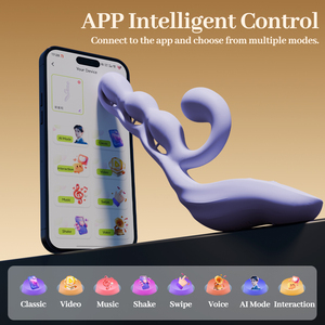 Vibrateur pour femmes contrôlé par application, triple stimulateur C G a Spot, silicone liquide, 12 vibrations - Product Image 4