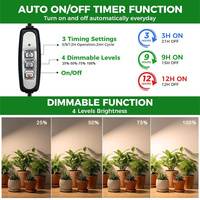 Lampe de culture LED à spectre complet réglable pour plantes d'intérieur et semis avec prise USB