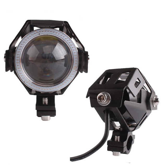 LED Light Bright High and Low with Strobe Function 10 Watts 7000K U7 Led Motorcycle Headlight