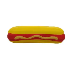 Populariteit Relatiegeschenk Hotdog Vorm Speelgoed Pu Schuim Stressbal Groothandel Personaliseren Aangepaste Logo