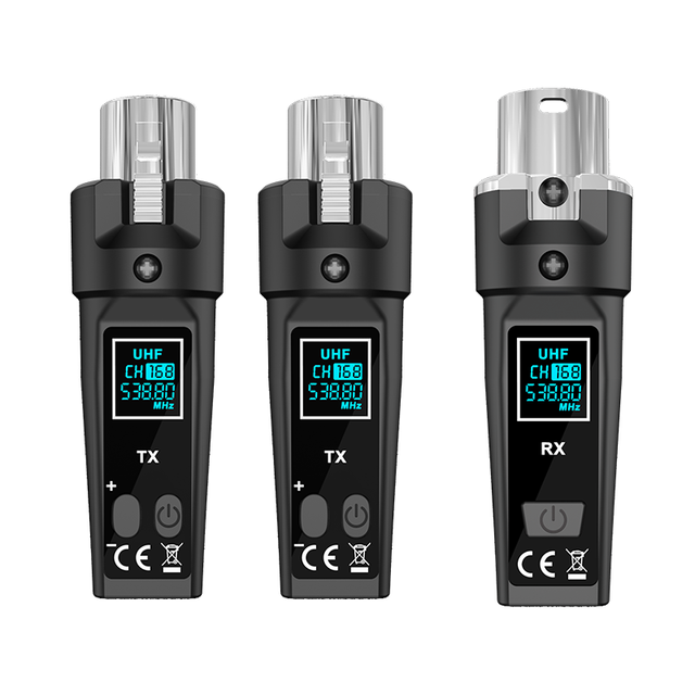 Professional 2.4G Wireless XLR Audio Transmitter Receiver Set for Microphone Mixer Instrument Cable Free Conversion