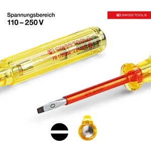 PB Swiss Tools Test Pencil PB 175.1-75 LED 100-250V AC <b>Voltage</b> <b>Detector</b> With Screwdriver Function - Product Image 3