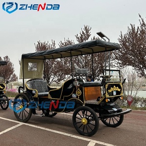 Factory Price Outdoor Leisure Sightseeing Pumpkin Carriage/Wedding Horse Carriage/Electric Horseless Sightseeing Carriage - Product Image 4