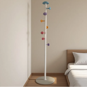 Appendiabiti per Bambini Colorato a Forma di Albero con Base Rotonda Stabile e Ganci Multipli, Stand Autoportante per Vestiti per Camera da Letto e Asilo Nido - Product Image 2