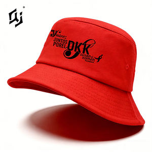 قبعة دلو كاجوال مخصصة من QJ OEM بطباعة شعار مغطى وتطريز صياد السمك، صيفية قابلة للتنفس بحافة عريضة 100% قطن للجنسين - Product Image 5