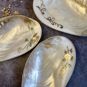 Offre Spéciale 25-27cm géant naturel perle coquille plaque Style nautique <span class=keywords><strong>plat</strong></span> décoratif pour la maison ange bijoux plateau pour la décoration de la maison - Product Image 6