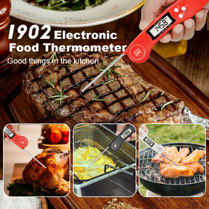 Thermomètre à viande numérique magnétique de sécurité alimentaire lecture instantanée multicolore pour ménage cuisine barbecue gril four friteuse à air bain de bébé - Product Image 4