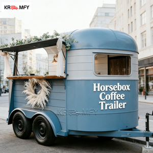 Horse Box Coffee Pastry Display Mobile Kitchen Bakery Case Cross Selling Breakfast Concession Fast Food Trailer - Product Image 3