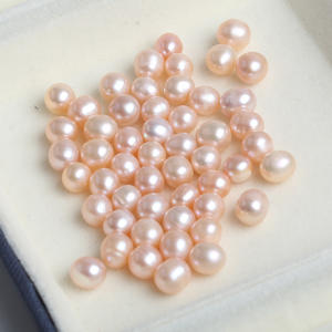 ลูกปัดมุกน้ำจืดธรรมชาติจูจี้ ขนาด 6-7 มม. สีขาว ทรงกลม สำหรับทำสร้อยคอ DIY  ขายส่ง - Product Image 3