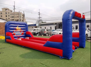 Jeu de carnaval <span class=keywords><strong>IRIS</strong></span> Bowling gonflable Double piste de bowling gonflable avec quilles pour enfants et adultes - Product Image 5