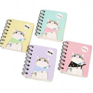 Cute Cat Spiral <b>Notebook</b> Portable Pocket Notepad Various Colors Fun Stationery for Students Office Workers Back-to-School - Product Image 6