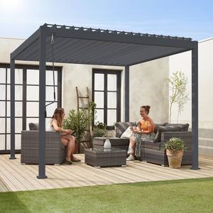 Pérgola Bioclimática Comercial <span class=keywords><strong>de</strong></span> Aluminio con Sistema <span class=keywords><strong>de</strong></span> Techo Retráctil Impermeable para <span class=keywords><strong>Hotel</strong></span>, Restaurante, <span class=keywords><strong>Villa</strong></span>, Terraza Exterior y Jardín - Product Image 4