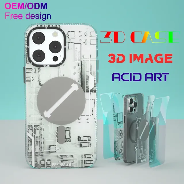 Factory Manufacturer Custom Luxury Premium Full Printing TPU IMD Holographic Waterproof Shockproof 3D Phone Case for