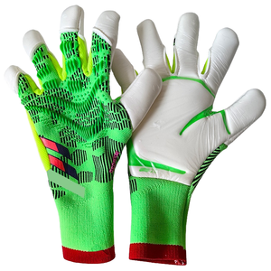 Gants de gardien de but de football professionnels LIAO pour hommes, protection des doigts, cuir, fermeture à cordon réglable, modèle SX-03, moins cher - Product Image 1