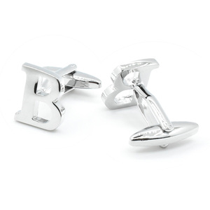 Mancuernillas con Letras del Alfabeto <span class=keywords><strong>en</strong></span> Oferta, para Traje Formal, <span class=keywords><strong>Camisa</strong></span>, Boda, Negocios, Esmoquin, Accesorio, Botón <span class=keywords><strong>de</strong></span> Manga, <span class=keywords><strong>Iniciales</strong></span> - Product Image 4