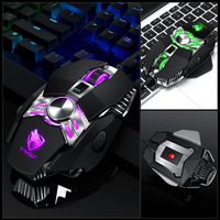 Souris de jeu T-WOLF V10 mécanique à programmation macro, 4 couleurs lumineuses, 1200-3600 DPI, 6 boutons, en stock pour ordinateur de bureau et ordinateur portable