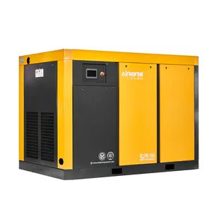 China stationary silent air compressor 120hp two stage 90kw fixed speed screw air compressor