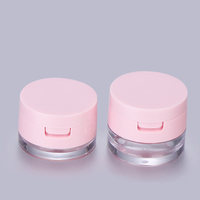 Yueshunxing vente en gros 3g 5g Mini emballage cosmétique à clapet Portable vide rose boîte de poudre en vrac avec miroir