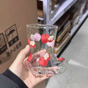 Couvercle de <span class=keywords><strong>pot</strong></span> à ragoût en verre résistant aux hautes températures de la série Apple originale, filtre, design mignon, bord doré sculpté à la main, haut de gamme - Product Image 6