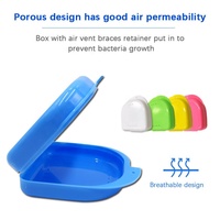 Étui de retenue orthodontique personnalisé protège-dents boîte de rangement pour prothèses dentaires conteneurs dentaires avec trous d'aération