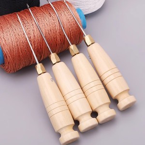 Nouvel ensemble d'outils de réparation de chaussures avec <span class=keywords><strong>aiguille</strong></span> à crochet et poinçon de cordonnier à manche en bois, style bohème vintage fait main - Product Image 1