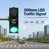 Semáforo LED de 200 mm y 3 Luces para Proyectos de Intersecciones Municipales, Rojo, Amarillo, Verde, IP65, Solución de Señalización de Tráfico Personalizable