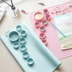 Popular Silicone Craft Mat Custom Logo Portable Multifunction Easy Clean Food Grade Silicone Painting Drawing Mat For Kids