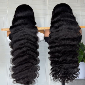 Pelucas de Cabello Humano de Alta Calidad, Cabello Brasileño Virgen, Sin Pegamento, Cierre de Encaje Transparente 4x4 5x5, Peluca con Ondas Suaves - Product Image 3