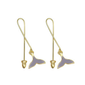 S925 Silver <b>Star</b> <b>Moon</b> Earpin Long Tassel Earstring Pearl <b>Earrings</b> DIY Jewelry Accessories 907 Tray Trendy Copper Main Material - Product Image 5