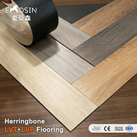 Dalles de sol en vinyle LVT à texture bois de luxe, économiques, auto-adhésives, pour usage commercial et intérieur