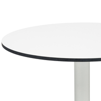 Table à manger de restaurant de patio de café en stratifié compact noir et blanc Table à manger pliante de style moderne pour l'extérieur