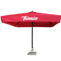 Parasol de marché à mât central en aluminium, impression de logo personnalisée, imperméable, pliable, grande taille, protection solaire pour hôtel, jardin, terrasse