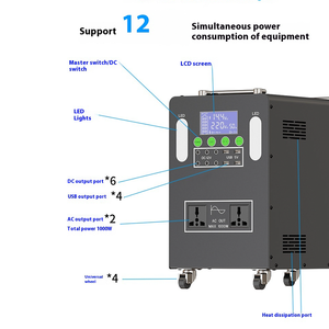 Fuente de Alimentación Móvil para Exteriores de Alta Potencia de 1000W, Linterna, Arrancador de Emergencia para Automóviles, Fuente de Energía Solar MPPT Aplicable para el Hogar - Product Image 4