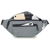 Tas Selempang Jogging Outdoor Besar Anti Air dengan Resleting, Tas Pinggang Olahraga Festival, Tas Pinggang Kasual Hands-free, Dompet Ponsel