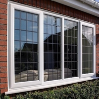 Ventana Abatible de PVC de Estilo Moderno con Malla Mosquitera, Opciones de Apertura Simple, Ventanas de PVC con Patrón de Apertura Única