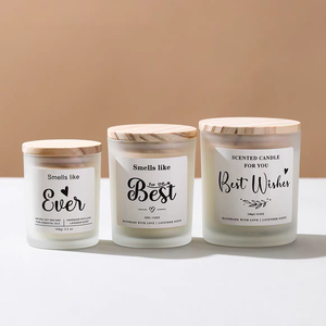 Velas Aromáticas de Cera de Soja Artesanais de Luxo em Pote Fosco com Tampa Dourada, Conjunto de Presente para Aromatização de Ambientes para Diwali e Natal - Product Image 6