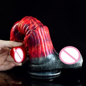 FAAK 26.5 cm Big Liquid Silicone <b>Dildo</b> with Suction Cup Animal Penis Female Sex Toys China Wholesaler - Product Image 4