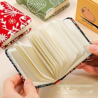 Buku Sketsa Khusus Spidol Mini Doodle Notebook, Buku Cat Air Kosong Berbahan Karton Akrilik, Model Flip-Through