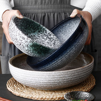 Bol à soupe en céramique de style japonais de 11.5 pouces Bol à nouilles de grande capacité