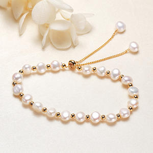 สร้อยข้อมือไข่มุกสไตล์บาโรก ดีไซน์หรูหรา ทันสมัย ยี่ห้อ Zhuji Danshui สายโซ่แบบดึงได้ พกพาสะดวก เหมาะสำหรับเป็นของขวัญให้ผู้หญิงหรือแฟนสาว - Product Image 3